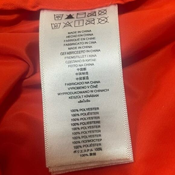 Michael Kors Wind Breaker Jacket with Hood Orange Size Small - Picture 11 of 11